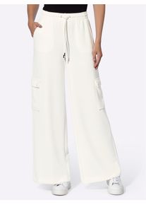 Jerseyhose Heine, Damen, Gr. 46, Normalgr&ouml;&szlig;en, beige (ecru), 50% Modal, 44% Polyester, 6% Elasthan, unifarben, Hosen Jerseyhose