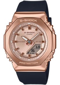 Chronograph Casio G-SHOCK, schwarz, ros&eacute;goldfarben, Armbanduhren, Damen, Chronograph, Quarzuhr,Armbanduhr,Damenuhr,Herrenuhr,bis 20 bar wasserdicht, digital