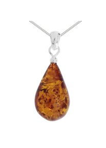 Kette mit Anh&auml;nger OSTSEE-SCHMUCK "OSTSEE-SCHMUCK Kette mit Anh&auml;nger Tropfen ca. 20 mm lang" Gr. 60, silber (wei&szlig;, neutral), Halsketten, Damen, 60cm, Silber 925 (Sterlingsilber), L: 42, Kette mit Anh&auml;nger