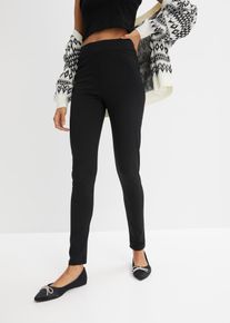 Thermoleggings bonprix "Highwaist Thermo-Leggings mit breitem Bequembund", Damen, Gr. 44/46 (L), N-Gr, schwarz, Obermaterial: 92% Polyester, 8% Elasthan, skinny fit, Hosen Thermoleggings, aus Polyester und Elasthan, breiter Bequembund, Skinny Fit