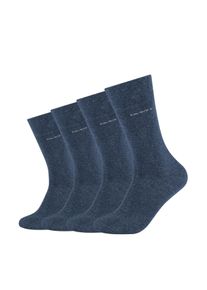 Socken Camano "ca-soft", Damen, Gr. 43-46, blau (jeansblau, meliert), Baumwollmischung, melange, meliert, normal, Socken Socken, mit verst&auml;rktem Fersen- und Zehenbereich