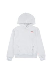 Hoodie LEVI'S KIDS "LVG BATWING PATCH HOODIE", M&auml;dchen, Gr. 6 (116), wei&szlig; (hellwei&szlig;), Sweatware, Obermaterial: 86% Baumwolle, 14% Polyester, unifarben, regular fit normal, ohne Ausschnitt, Rippb&uuml;ndchen, Sweatshirts Hoodie, mit Logo Stickerei