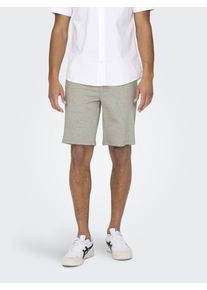 Only & Sons Chinoshorts ONLY & SONS "ONSMARK 0209 MELANGE SHORTS NOOS", Herren, Gr. S, N-Gr, beige (chinchilla), Obermaterial: 64% Viskose, 31% Polyester, 5% Elasthan, unifarben, regular fit kniefrei, Hosen Chinoshorts