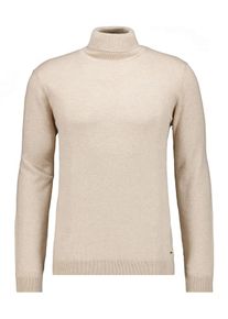 Rundhalspullover Ragman, Herren, Gr. 60, beige (beige, melange, 820), Strick, 95% Baumwolle 5% Cashmere, hoch geschlossener Ausschnitt, Pullover Rundhalspullover