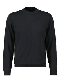 Rundhalspullover Ragman, Herren, Gr. 50, schwarz, Strick, 95% Baumwolle 5% Kaschmir, hoch geschlossener Ausschnitt, Pullover Rundhalspullover