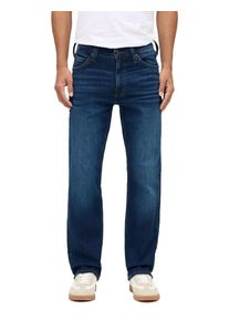Straight-Jeans Mustang "Herren Style Tramper Straight", Herren, Gr. 46, L&auml;nge 30, blau (843 dunkelblau), Denim/Jeans, 99% Baumwolle, 1% Elasthan, unifarben, straight fit, Jeans Straight-Jeans
