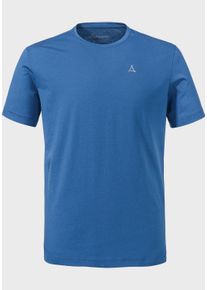 Sch&ouml;ffel Funktionsshirt SCH&Ouml;FFEL "T Shirt Hohberg M", Herren, Gr. 46, 8405, blau, Oberstoff: 60% Baumwolle, 40% Polyester, Rundhals, Shirts Funktionsshirt