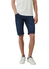Shorts s.Oliver, Herren, Gr. 33, N-Gr, blau (dunkelblau), Web, Obermaterial: 79% Baumwolle, 20% Polyester, 1% Elasthan, unifarben, regular fit kniefrei, Hosen Shorts, Sommerhose im Five-Pocket Style