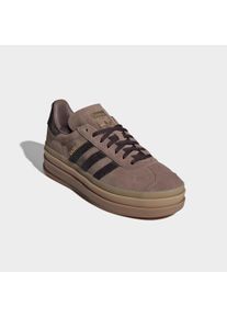 Sneaker adidas originals "GAZELLE BOLD", Damen, Gr. 42, earth strata, aurora coffee, gold metallic, Leder, Schuhe Sneaker, Topseller