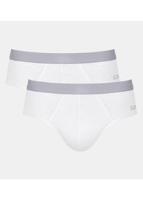 Slip Sloggi "Men GO ABC 2.0", Herren, Gr. S, wei&szlig;, Single Jersey, Obermaterial: 95% Baumwolle, 5% Elasthan, clean, unifarben, k&ouml;rpernah, Unterhosen Slip, schlicht, Baumwollmix, elastisch, ohne Eingriff