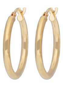 Paar Creolen Firetti "Schmuck Geschenk Gold 375 Ohrschmuck Creole" Gr. 15, gold (gelbgoldfarben), Ohrringe, Damen, 15, Gelbgold 375, Paar Creolen