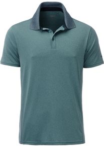 Poloshirt LPO "HEDLEY II NEW MEN", Herren, Gr. S (48), blau (petrol), 94% Polyester; 6% Elasthan, Shirts Poloshirt, auch in Gro&szlig;en Gr&ouml;&szlig;en erh&auml;ltlich