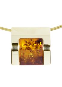 Kette mit Anh&auml;nger OSTSEE-SCHMUCK "OSTSEE-SCHMUCK Halsreif mit Anh&auml;nger Gleiter-Urte" Gr. 50, gold (wei&szlig;, neutral), Halsketten, Damen, 50cm, Gelbgold 333, L: 42, Kette mit Anh&auml;nger