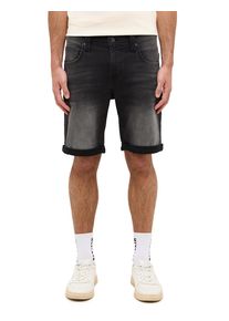 Slim-fit-Jeans Mustang "Herren Style Chicago Shorts Z", Herren, Gr. 38, schwarz (803 schwarz), Denim/Jeans, 80% Baumwolle, 18% Polyester, 2% Elasthan, unifarben, slim fit, Jeans Slim-fit-Jeans