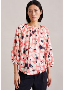 Schlupfbluse Seidensticker "Schwarze Rose", Damen, Gr. XXL(44), beige, 100% Viskose, gemustert, regular fit, Rundhals, Blusen Schlupfbluse, Langarm Rundhals Druck