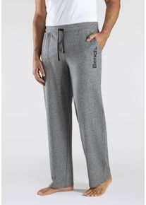 Relaxhose BENCH. LOUNGEWEAR, Herren, Gr. 44/46 (S), N-Gr, grau (grau, meliert), Sweatware, Obermaterial: 60% Baumwolle, 40% Polyester, unifarben, Basic, bequem lang, Hosen Relaxhose, aus leichter Sweat-Qualit&auml;t, Topseller