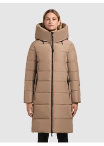 Steppmantel Khujo "JILIAS6 MATT", Damen, Gr. L (40), cookie beige, Steppware, Obermaterial: 100% Polyester. Futter: 100% Nylon. Wattierung: 100% Polyester, unifarben, knielang, elastischer Bund, M&auml;ntel Steppmantel