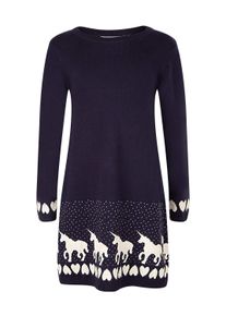 Sommerkleid happy girls "dress", M&auml;dchen, Gr. 140, EURO-Gr&ouml;&szlig;en, blau (navy), Stoff, 100% Baumwolle, normal, Kleider Sommerkleid