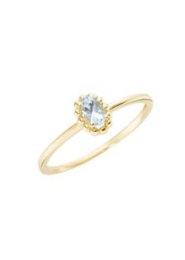 Goldring Luigi Merano "Ring mit einem Edelstein, Gold 375" Gr. 58, blau, Fingerringe, Damen, 58, Gelbgold 375, Goldring