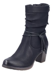 Cowboy Stiefelette Rieker, Damen, Gr. 40, schwarz, Nubuklederimitat, unifarben, Schuhe Cowboy Stiefelette, Westernstiefelette, Stiefelette mit Slouchy-Schaft