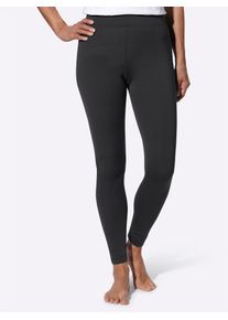 Leggings, Damen, Gr. 46, Normalgr&ouml;&szlig;en, schwarz, 95% Polyester, 5% Elasthan, unifarben, Hosen Leggings