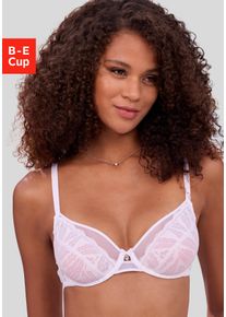 B&uuml;gel-BH Vivance, Damen, Gr. 95, Cup D, wei&szlig;, Spitze, Obermaterial: 85% Polyamid, 15% Elasthan, BHs B&uuml;gel-BH, aus elastischer Jacquardspitze, verf&uuml;hrerische Dessous