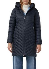 Steppmantel s.Oliver, Damen, Gr. 40, navy, Web, Obermaterial: 100% Polyester, unifarben, schmal ca. Mitte Oberschenkel, elastischer Bund, M&auml;ntel Steppmantel, im Slim Fit, abnehmbare Kapuze