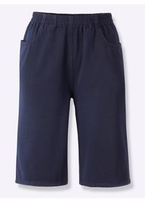 Bermudas Classic Basics, Damen, Gr. 46, Normalgr&ouml;&szlig;en, blau (marine), 100% Baumwolle, unifarben, knielang, Hosen Bermudas