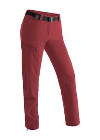 Funktionshose Maier Sports "Inara slim", Damen, Gr. 23, Kurzgr&ouml;&szlig;en, rot (weinrot), 90% Polyamid, 10% Elasthan, Hosen Funktionshose, Herren Wanderhose, atmungsaktive Outdoor-Hose, 4 Taschen, Slim Fit