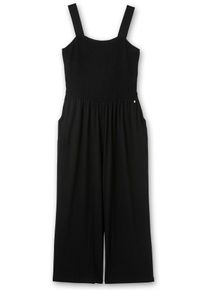 Jumpsuit sheego, Damen, Gr. 52, Normalgr&ouml;&szlig;en, schwarz, 95% Viskose, 5% Elasthan, unifarben, lang, Overalls Jumpsuit