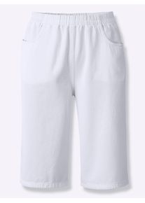 Bermudas Classic Basics, Damen, Gr. 46, Normalgr&ouml;&szlig;en, wei&szlig;, 100% Baumwolle, unifarben, knielang, Hosen Bermudas