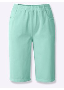 Bermudas Classic Basics, Damen, Gr. 46, Normalgr&ouml;&szlig;en, blau (aqua), 100% Baumwolle, unifarben, knielang, Hosen Bermudas