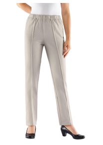 Jerseyhose Classic Basics, Damen, Gr. 46, Normalgr&ouml;&szlig;en, grau (stein), 100% Polyester, unifarben, lang, Hosen Jerseyhose