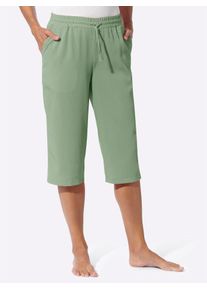 Caprihose, Damen, Gr. 46, Normalgr&ouml;&szlig;en, gr&uuml;n (eucalyptus), 100% Polyester, unifarben, knielang, Hosen Caprihose