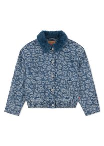 Jeansjacke LEVI'S KIDS, M&auml;dchen, Gr. 16 (164), blazing blau, Denim/Jeans, Obermaterial: 99% Baumwolle, 1% Elasthan, regular fit normal, Manschette, Jacken Jeansjacke, mit Animal-Muster
