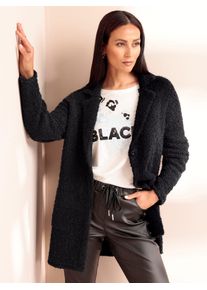 Strickjacke Heine, Herren, Gr. 34, schwarz, 72% Polyacryl, 23% Polyester, 5% Polyamid, unifarben, Strickjacken Strickjacke