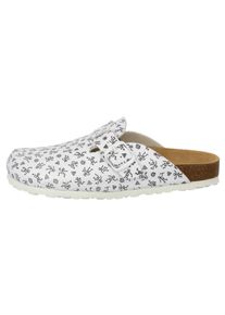 Pantolette Lico "Slipper Bioline Clog", Damen, Gr. 36, schwarz-wei&szlig; (wei&szlig;), Synthetik, Schuhe Pantolette