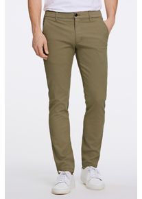 Chinohose LINDBERGH, Herren, Gr. 33, L&auml;nge 32, gr&uuml;n (dk army), Web, Obermaterial: 98% Baumwolle, 2% Elasthan, unifarben, regular fit kn&ouml;chellang, Hosen Chinohose, im Four-Pocket Style