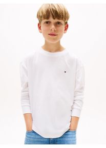 Langarmshirt Tommy Hilfiger "ESSENTIAL T-SHIRT LS", Jungen, Gr. 80, wei&szlig;, Single Jersey, Obermaterial: 100% Baumwolle, unifarben, regular fit h&uuml;ftlang, Rundhals, B&uuml;ndchen, Shirts Langarmshirt, f&uuml;r Kinder bis 16 Jahre, Markenlogo