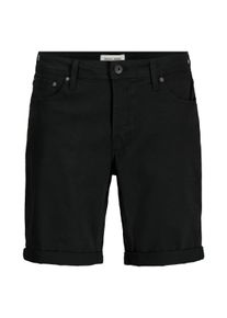 Jack & Jones PlusSize Shorts "JPSTRICK ORIGINAL SHORT PLS", Herren, Gr. 46 (6XL), N-Gr, schwarz, Web, Obermaterial: 98% Baumwolle, 2% Elasthan, JACK & JONES PLUSSIZE, unifarben, slim fit, Hosen Shorts