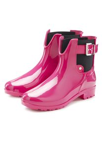 Gummistiefelette Vivance, Damen, Gr. 37, pink, Obermaterial: 100% PVC. Decksohle: 100% Textilmaterial. Futter: 100% Textilmaterial. Laufsohle: 100% Synthetik, gl&auml;nzend, unifarben, Schuhe Gummistiefelette, Gummistiefel im Chelsea-Look, Schlupfstiefel, Boots, Stiefel VEGAN, Topseller