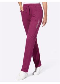 Schlupfhose, Damen, Gr. 46, Normalgr&ouml;&szlig;en, lila (malve), 100% Baumwolle, unifarben, Hosen Schlupfhose