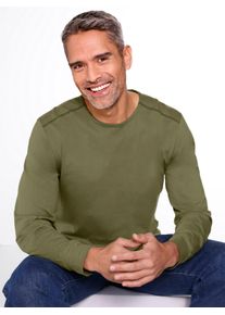 Rundhalsshirt CLASSIC "Langarm-Shirt", Damen, Gr. 44/46, gr&uuml;n (oliv), 100% Baumwolle, unifarben, Rundhals, Shirts Rundhalsshirt