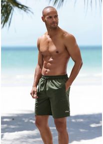 Badeshorts s.Oliver "Malcom", Herren, Gr. XL, N-Gr, gr&uuml;n (olive), Microfaser, Obermaterial: 50% Polyester, 50% Polyester (Reborn&trade;). Innenslip: 100% Polyester, Badehosen Badeshorts, uni im Cargo-Stil