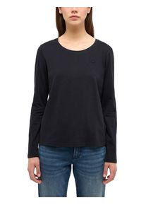 T-Shirt Mustang "MUElly", Damen, Gr. L, schwarz, Jersey, Obermaterial: 100% Baumwolle, regular fit normal, Rundhals, Shirts T-Shirt