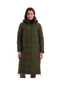 Steppmantel Killtec "KOW 62 WMN QLTD CT", Damen, Gr. 40, gr&uuml;n (olivgr&uuml;n), Obermaterial: 100% Polyester;Futter: 100% Polyester;F&uuml;llung: 100% Polyester, M&auml;ntel Steppmantel, Wasser- und windabweisender Mantel mit Teddyfell und viel Stauraum