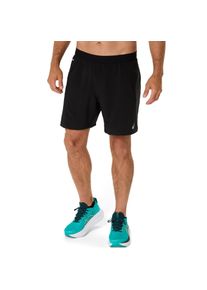 Laufshorts asics "ROAD 7IN SHORT", Herren, Gr. M, N-Gr, performance schwarz, graphite grau, Stoff, Obermaterial: 100% Polyester, unifarben, Hosen Laufshorts