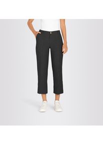 Leinenhose MAC "NORA cropped", Damen, Gr. 46, N-Gr, schwarz, Web, Obermaterial: 100% Leinen, unifarben, 7/8-L&auml;nge, Hosen Leinenhose, Sommerhose temperaturausgleichend und angenehm auf der Haut