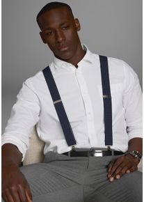 MAN'S WORLD Hosentr&auml;ger MAN'S WORLD, Herren, blau (marine, wei&szlig;), Materialmix, gemustert, gepunktet, festlich, Hosentr&auml;ger Hosentr&auml;ger, in bequemer Breite & extra L&auml;nge bis 130cm - neue Farbe jeansblau