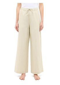 5-Pocket-Hose Mustang "Damen Style Tuscaloosa", Damen, Gr. 46, braun (4012 braun), Web, 75% Baumwolle, 25% Leinen, unifarben, weit, Hosen 5-Pocket-Hose